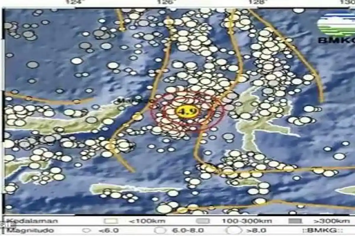 Gempa Terkini Selasa 19 Maret 2024 Guncang Ternate Malut, Bermagnitudo 4.9
