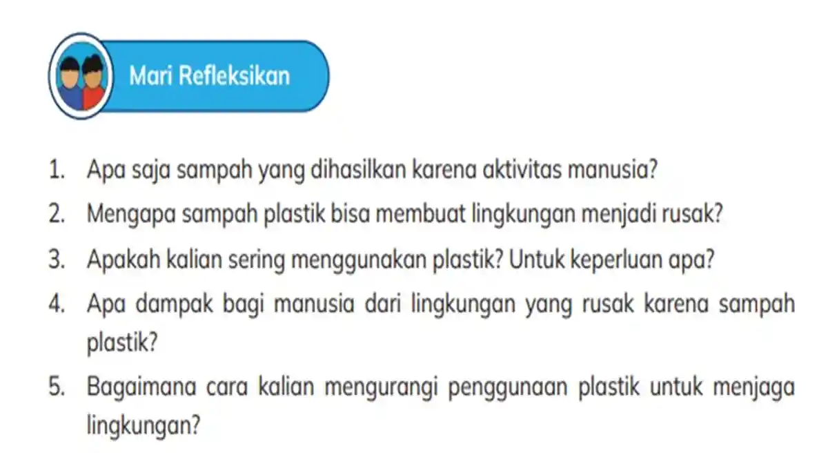 Kunci Jawaban Soal IPAS Kelas 5 SD Halaman 226 Kurikulum Merdeka, Tugas Mari Refleksikan Bab 8