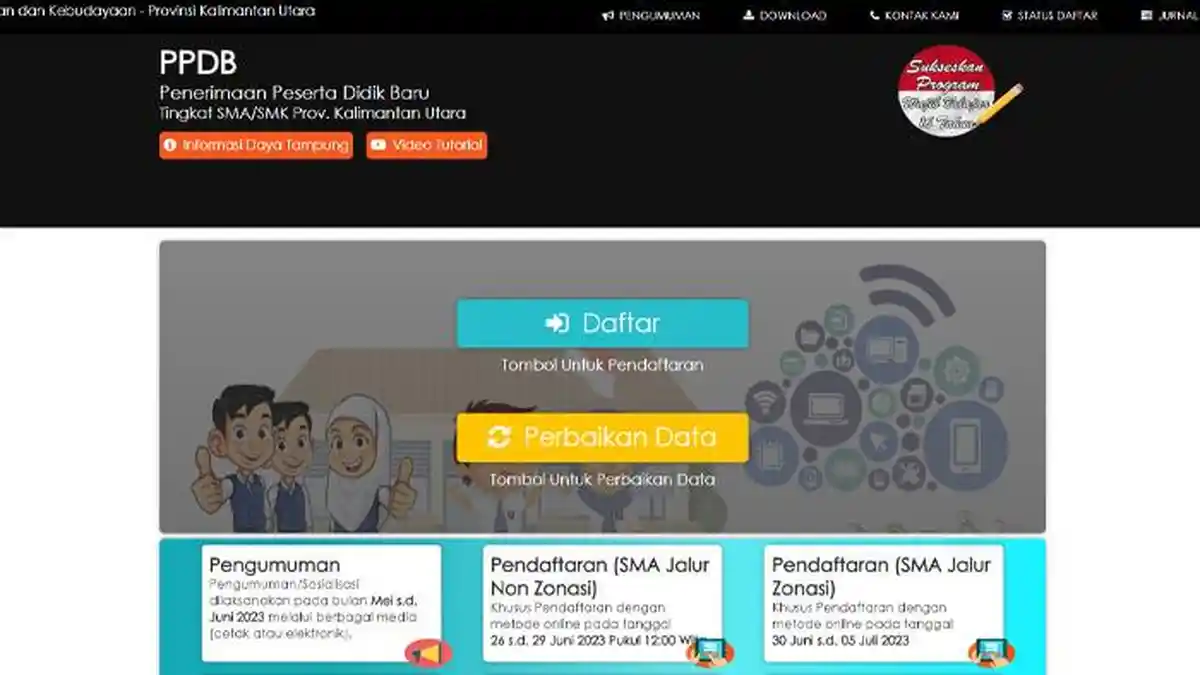 Cara Daftar dan Login Link ppdb.kaltaraprov.go.id, PPDB Kaltara 2023 Jenjang SMA SMK, Ini Jadwalnya