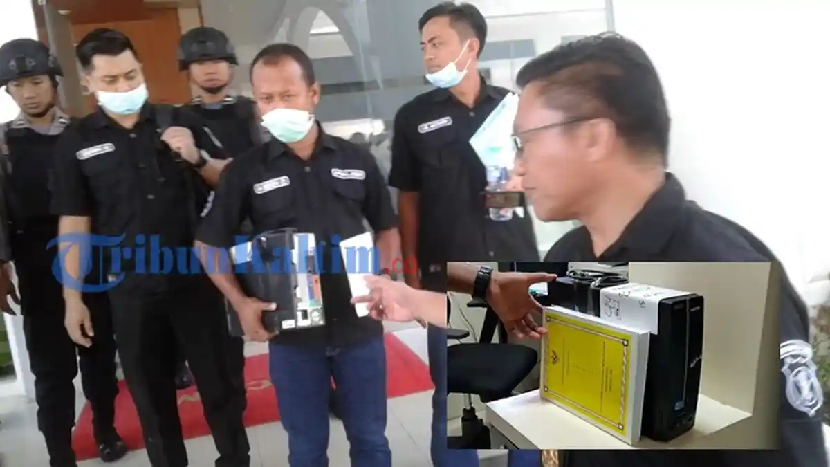 Dugaan Korupsi RPU - Geledah Bappeda,  Polda Kaltim Amankan Satu CPU dan Satu Dokumen