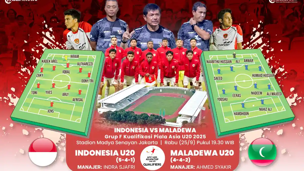 Preview Indonesia U20 vs Maladewa U20, Optimistis Menang, Live SCTV Rabu 25 Sept Jam 19.30 WIB