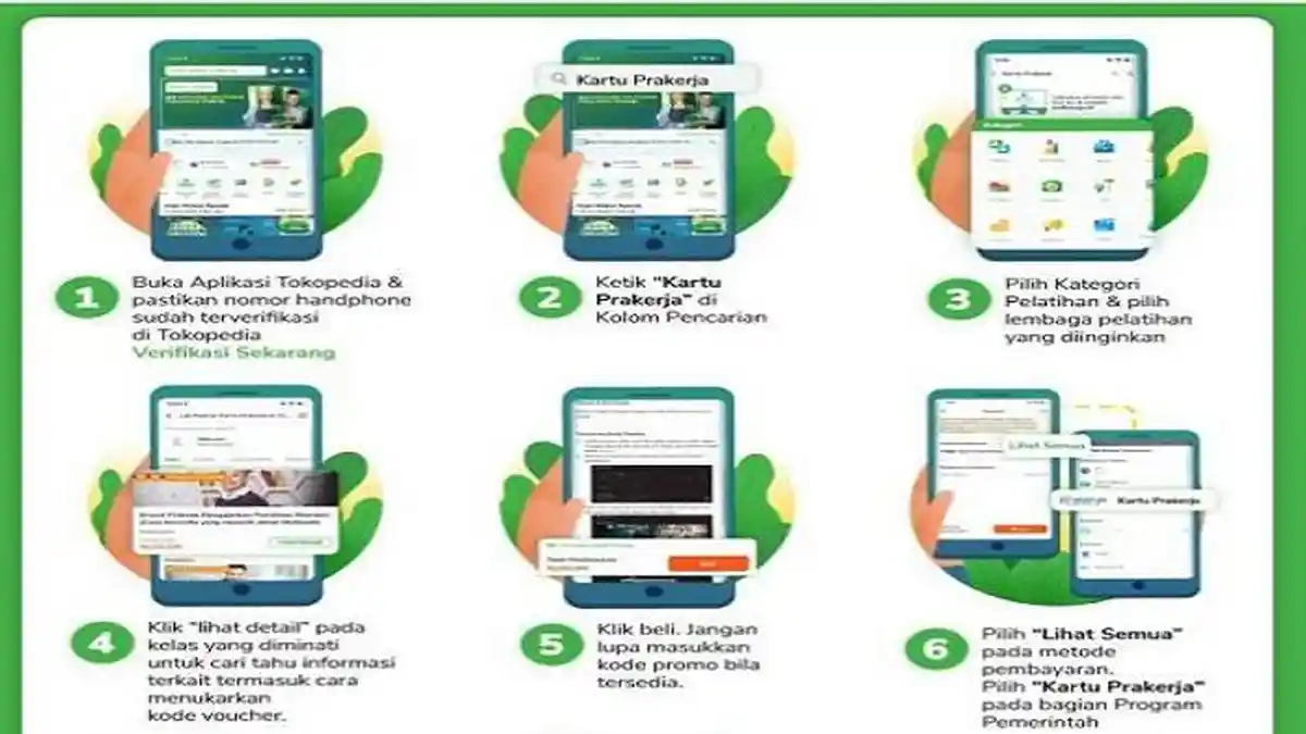 Cara Beli dan Mengikuti Pelatihan Kartu Prakerja di Tokopedia, Bukalapak, dan Sisnaker