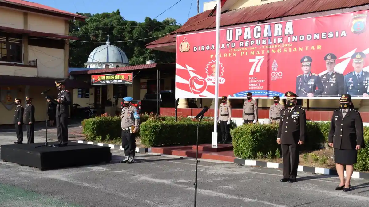 HUT RI 77, Kapolres Siantar: Kita Harus Pulihka Bangkitkan Perekonomian Bangsa Melalui Kerja Keras  