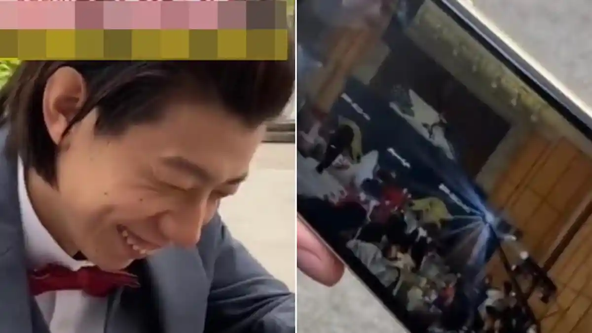 Viral Pengantin Pria Tak Boleh Masuk ke Tempat Pernikahan, Tonton Pernikahan Sendiri via Streaming