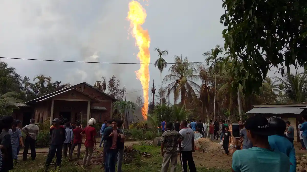 Polri Sebut Sumur Minyak yang Semburkan Api di Aceh Timur Dikelola secara Swadaya oleh Masyarakat