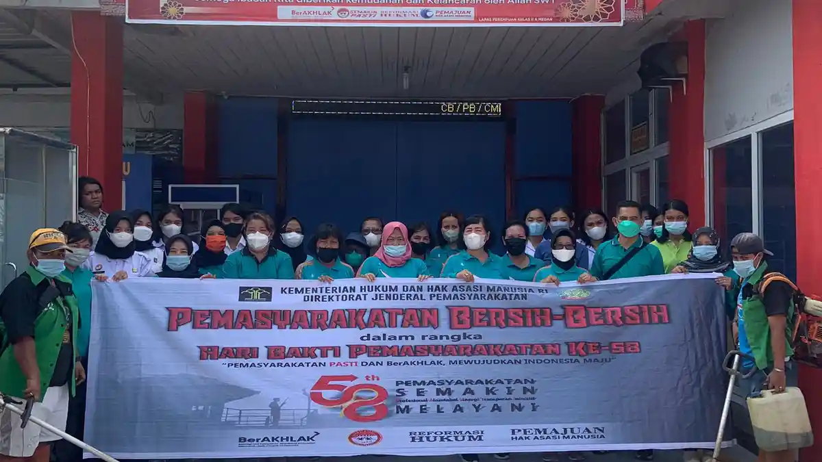 Gotong Royong Lapas Perempuan Medan, Memperingati Hari Bhakti Pemasyrakatan ke-58 Tahun