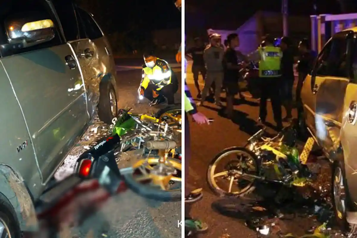 Kecelakaan Maut, Pria 18 Tahun Tewas Mengenaskan, Motor Ninja Bertabrakan Fatal dengan Mobil Innova