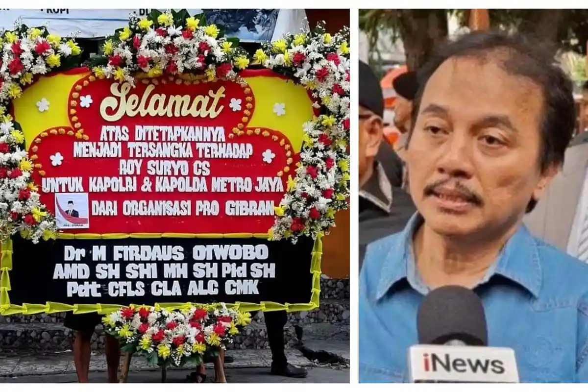Roy Suryo Cs Tersangka Kasus Ijazah Jokowi, Firdaus Oiwobo Kirim Karangan Bunga: Akhirnya Saya Puas!