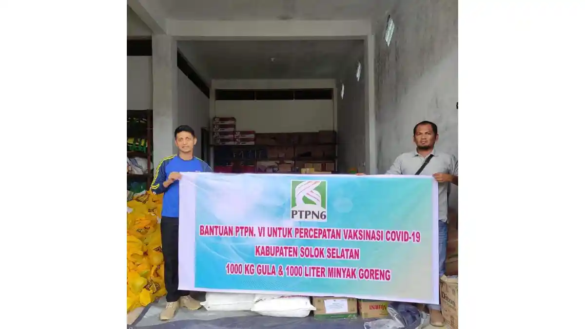PTPN VI Peduli Salurkan Bantuan Untuk Warga Solok Selatan