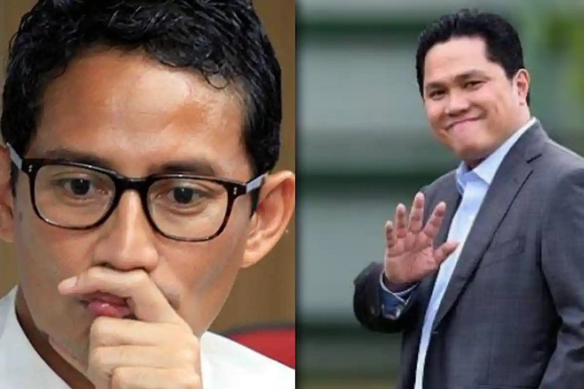Peluk Sandiaga Uno, Erick Thohir: Tetapi Masa Lalu dan Masa Depan kan Tidak Bisa Dilupakan