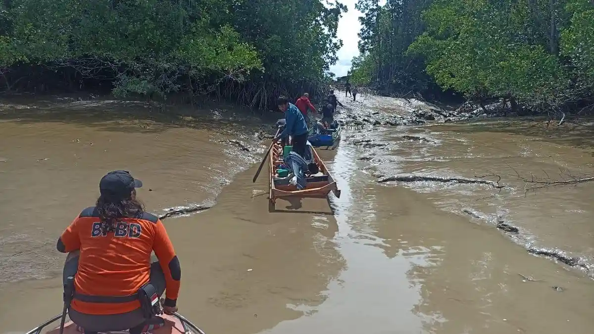 Diduga Nelayan Diseret Buaya di Sungai Sei Menggaris, BPBD Nunukan ...