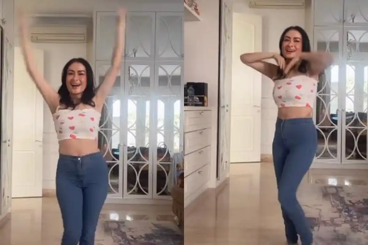 Joget India Pakai Celana Ketat, Perut Iis Dahlia Jadi Sorotan