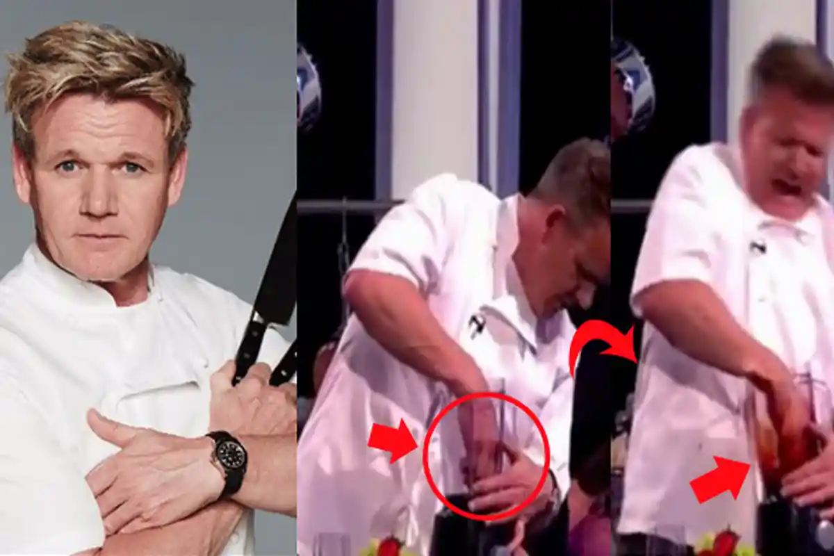 Chef Terkenal Dunia Bikin Heboh Studio Karena Tangan Teriris Blender, Perhatikan Ekspresi Penonton