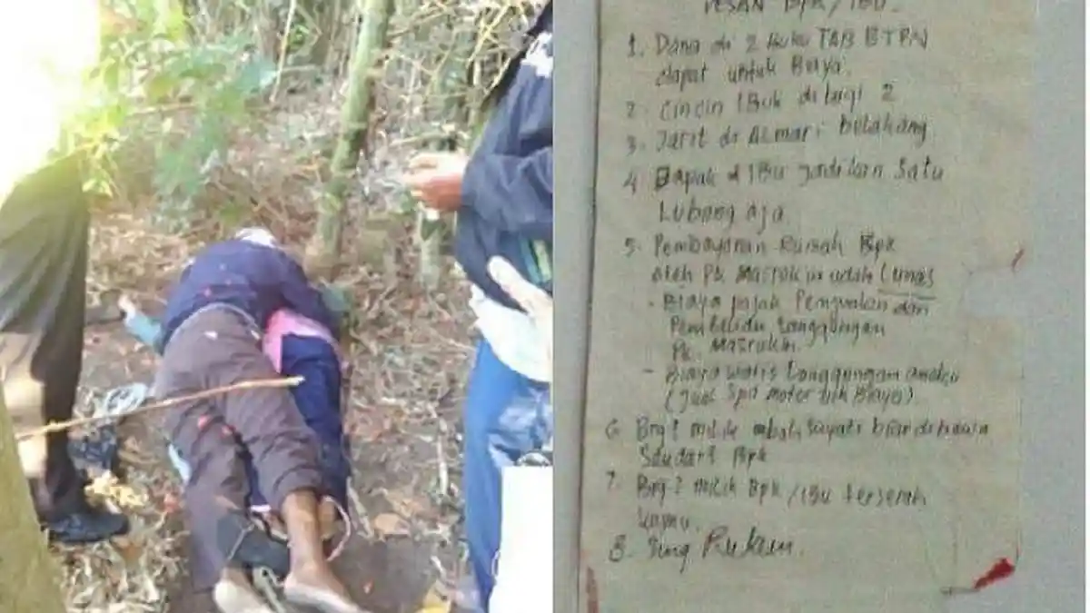 Gara-gara Anak Banyak Utang, Suami Istri Bunuh Diri Saling Berpelukan