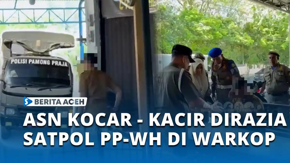 ASN Kocar-Kacir Dirazia Satpol PP Saat Nongkrong di Warung Kopi