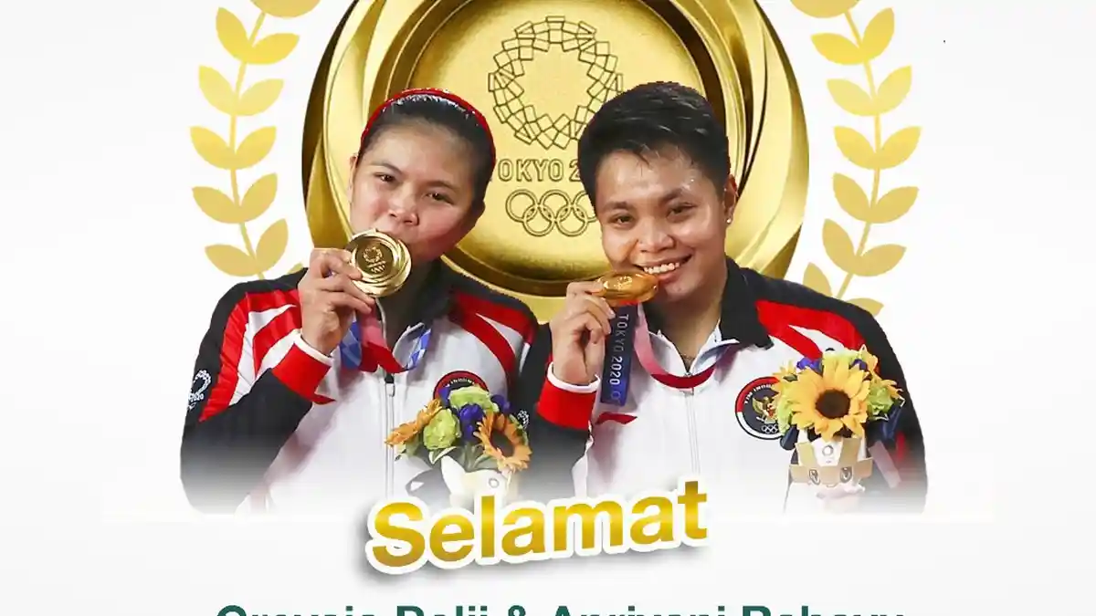 Raih Medali Olimpiade Tokyo, Pegadaian Apresiasi Greysia Polii Cs dengan Emas 3 Kg
