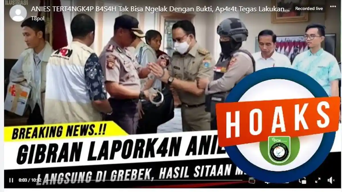 Gibran Laporkan Anies Baswedan ke KPK Adalah Hoaks