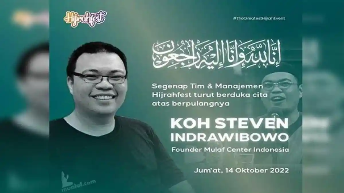 Pendiri Mualaf Center Koh Steven Wafat, Putra Siregar Merasa Berduka ...