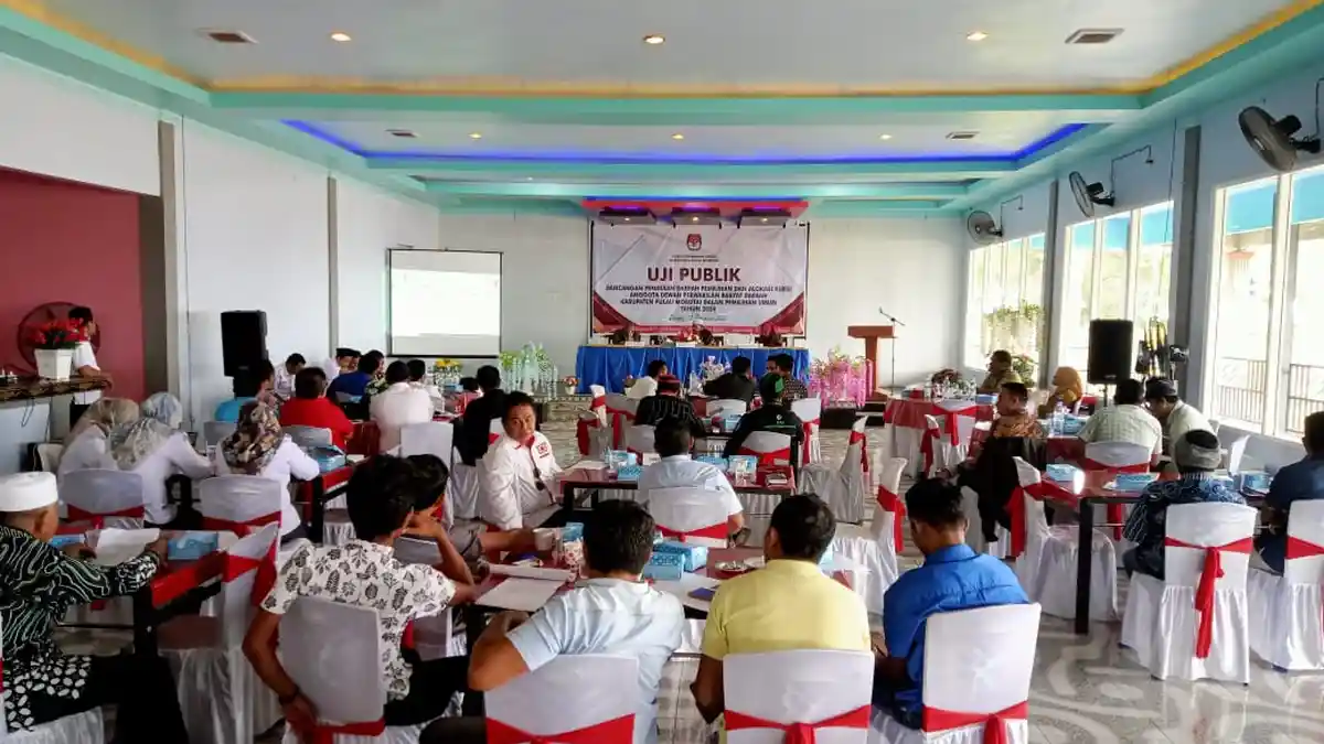 KPU Morotai Uji  Publik Tata Alokasi Kursi DPRD, Dapil I Jadi 8 Kursi