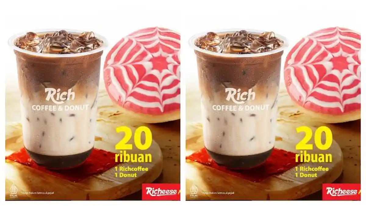 Promo Richeese Factory: Beli 1 Rich Coffee dan 1 Donut Cuma Bayar Rp 20 ...