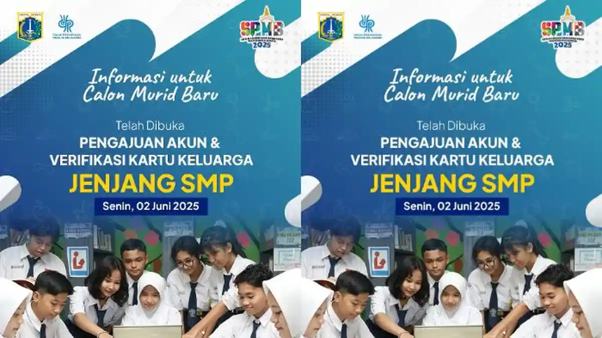 Pengajuan Akun SPMB Jakarta 2025 Jenjang SMP Dimulai Hari Ini, Cek Caranya