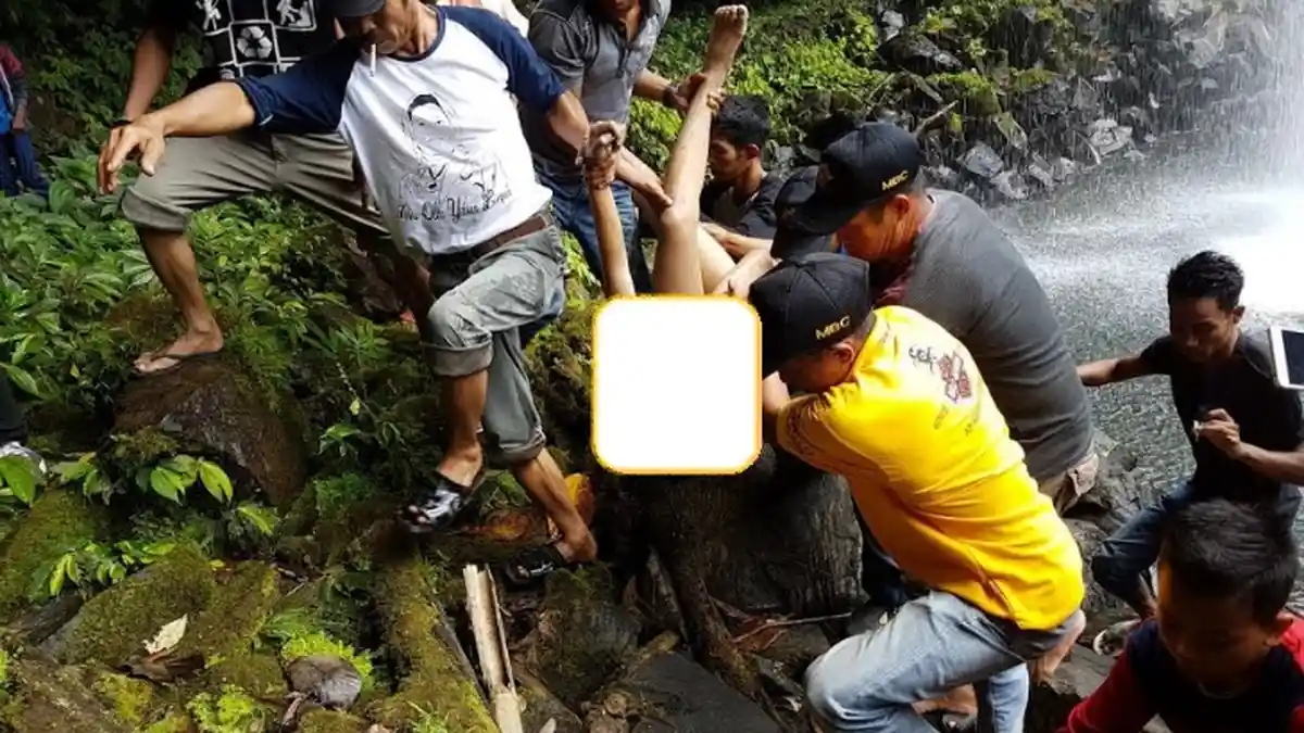 Setelah Dicari 40 Menit, Jasad Korban Tenggelam di Air Terjun Jodoh Ditemukan