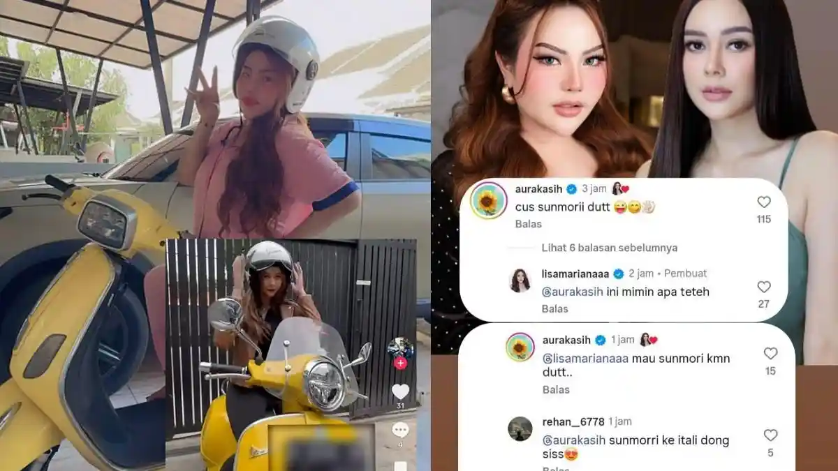 Aura Kasih dan Lisa Mariana Saling Balas Komentar, Bahas Vespa Kuning yang Viral, LM Tak Percaya