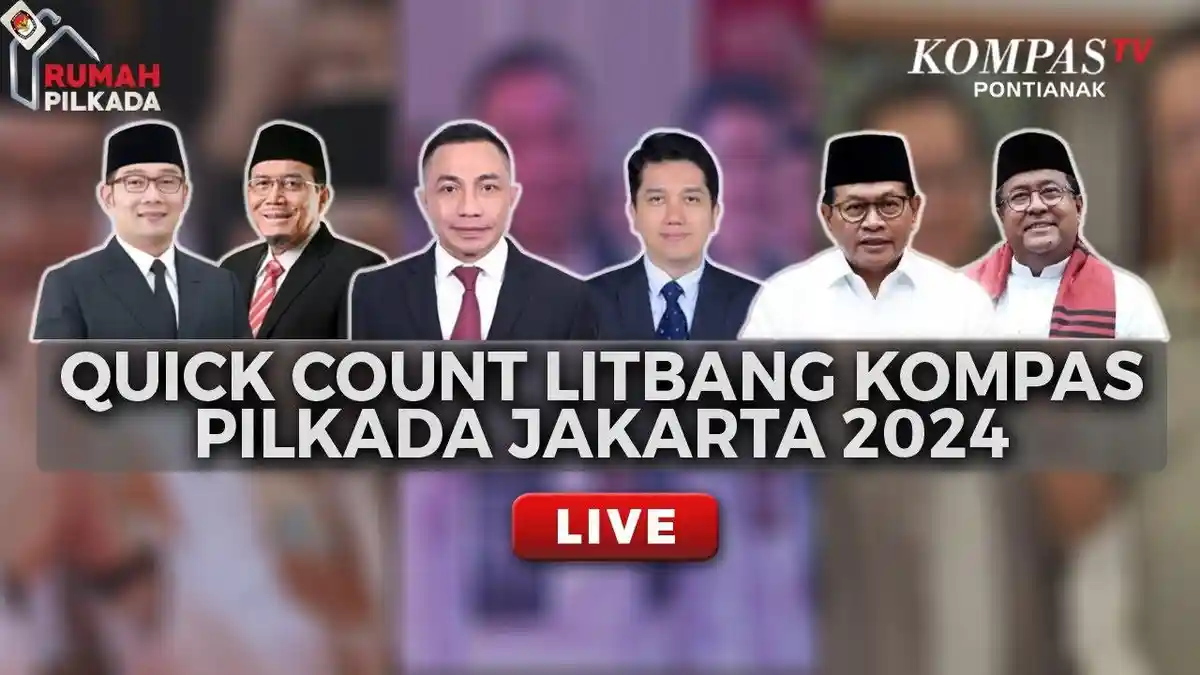 Hasil Quick Count Pilkada Jakarta 2024 Versi Indikator: Pramono-Rano Unggul, Data Masuk 33,50 Persen