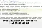 Soal dan Kunci Jawaban PAI Kelas 11 Kurikulum Merdeka Halaman 59 60 61 62: Penilaian Pengetahuan