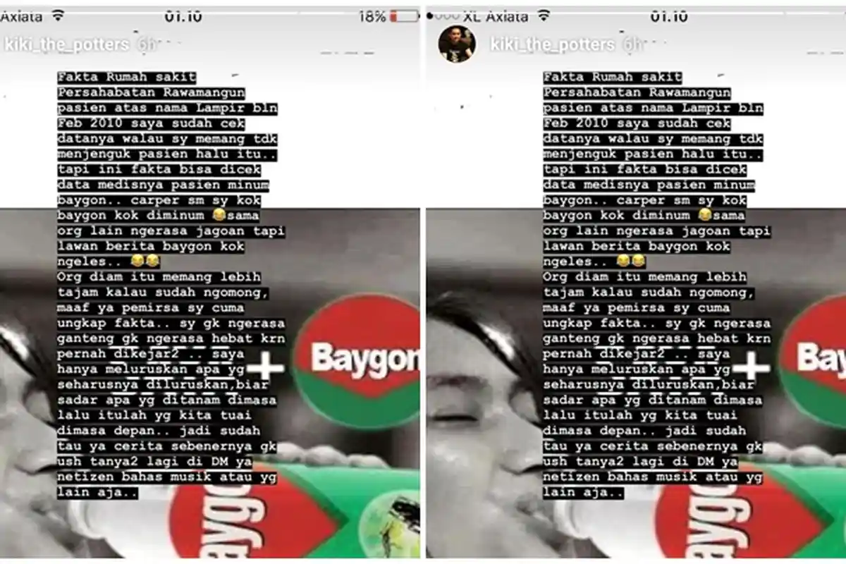 Kiki The Potters Posting Foto Wanita Minum Racun Serangga, Ditujukan Untuk Nikita Mirzani?