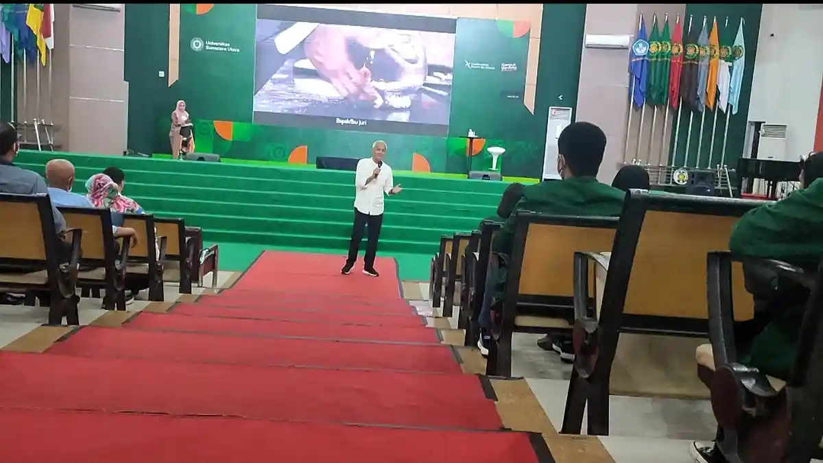 BERI Kuliah Umum di USU, Ganjar Bercerita Tentang Globalisasi hingga Soal Minyak Goreng