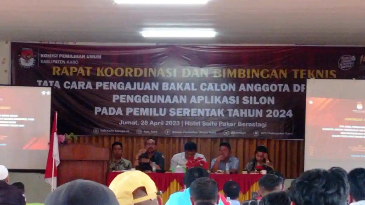 Persiapan Pendaftaran Bacaleg, KPUD Karo Pesankan Parpol Lengkapi Semua Dokumen Pendaftaran