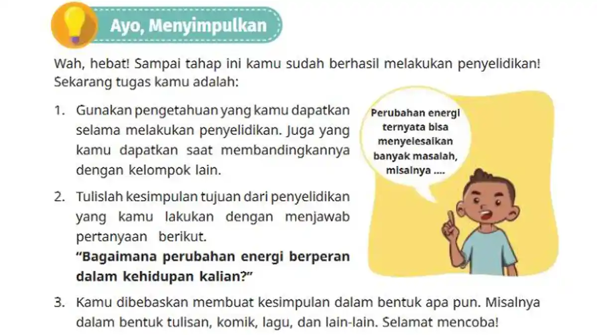 Kunci Jawaban IPAS Kelas 4 SD/MI Halaman 6 Kurikulum Merdeka Edisi Revisi: Ayo Menyimpulkan