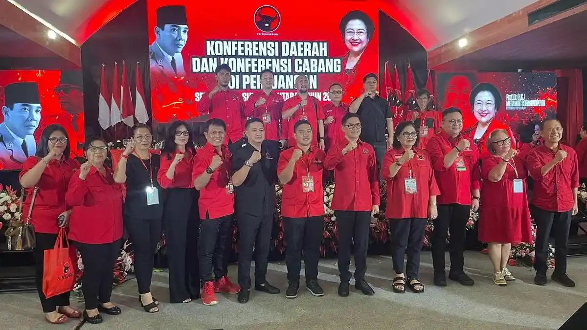 Perpaduan Eksekutif dan Legislatif, Ini Komposisi Pengurus DPC PDI-P Minut, Ketuanya Joune Ganda