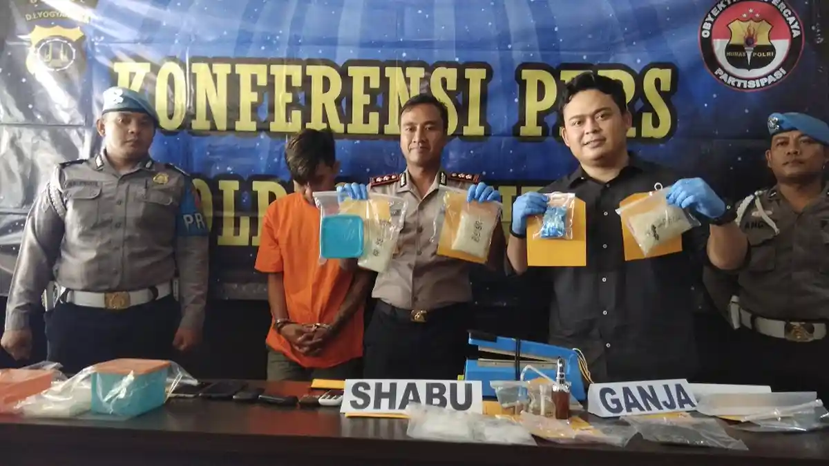 BREAKING NEWS : Ciduk Bandar Narkoba, Polres Bantul Amankan 1,1 Kilogram Sabu