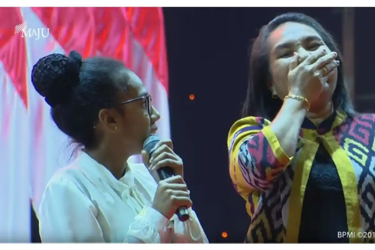 Tingkah Lucu Presiden saat 'Dibentak' oleh Remaja asal NTT dalam Acara Perayaan Natal Nasional