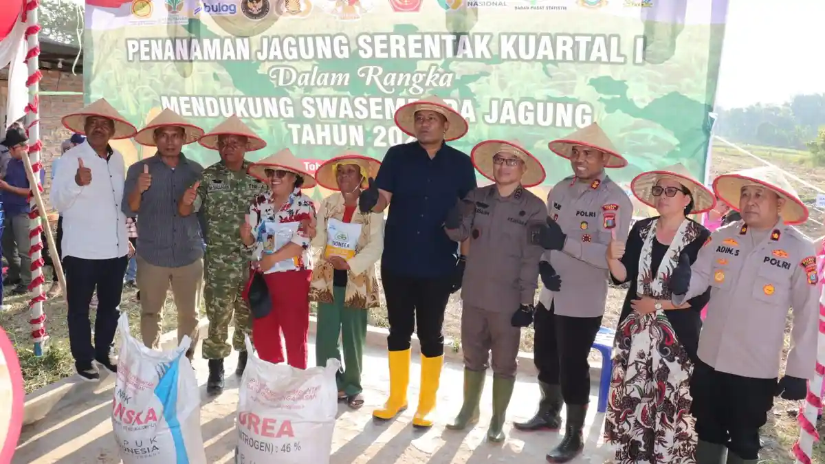 Bupati Toba Hadiri Penanaman Jagung Serentak Kuartal I Tahun 2026 di Laguboti