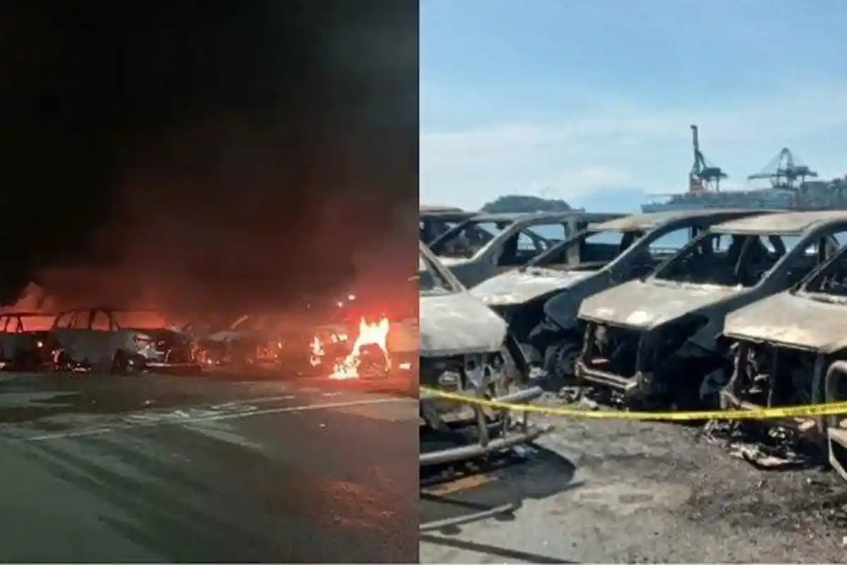 Viral 12 Unit Mobil 'Tarikan' Terbakar di Kantor DPR Papua, Ini Kata Polisi