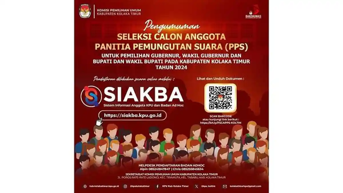 Seleksi Calon Anggota PPS Pilkada Kolaka Timur 2024 Sudah Dibuka, Persyaratan dan Link Pendaftaran