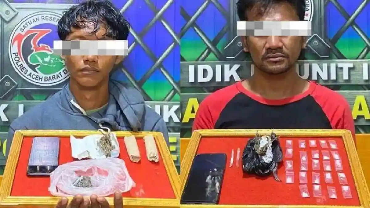 Polres Abdya Tangkap Dua Pengedar Sabu dan Ganja di Gampong Pawoh