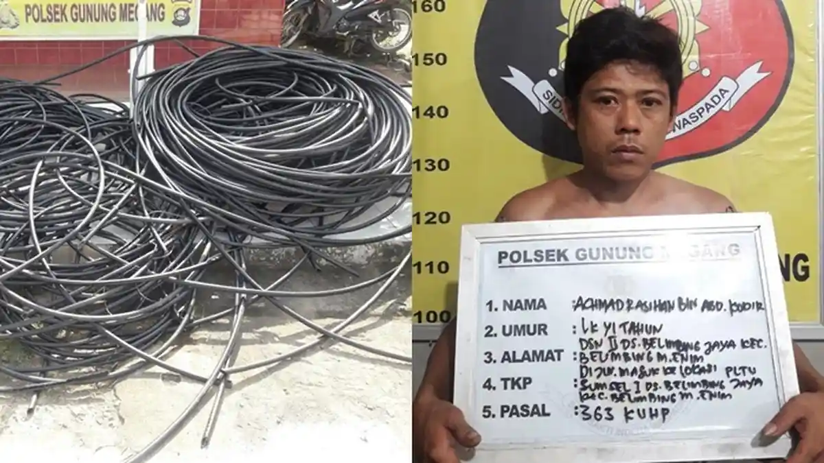 Rasihan CS Curi Kabel Listrik PT Sdepci Indonesia Senilai Rp300 Juta