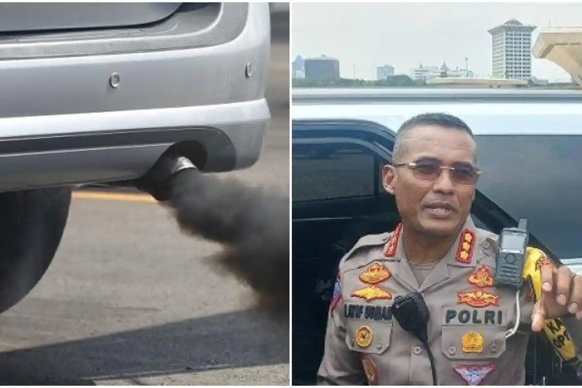 POLISI Gelar Razia Uji Emisi Kendaraan Terkait Polusi Udara Jakarta, Tak Lulus Denda Rp 250 Ribu
