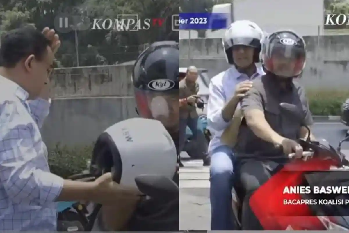 Momen Anies Baswedan Naik Motor ke Kantor Baintelkam Polri, Buat SKCK Syarat Daftar Pilpres 2024