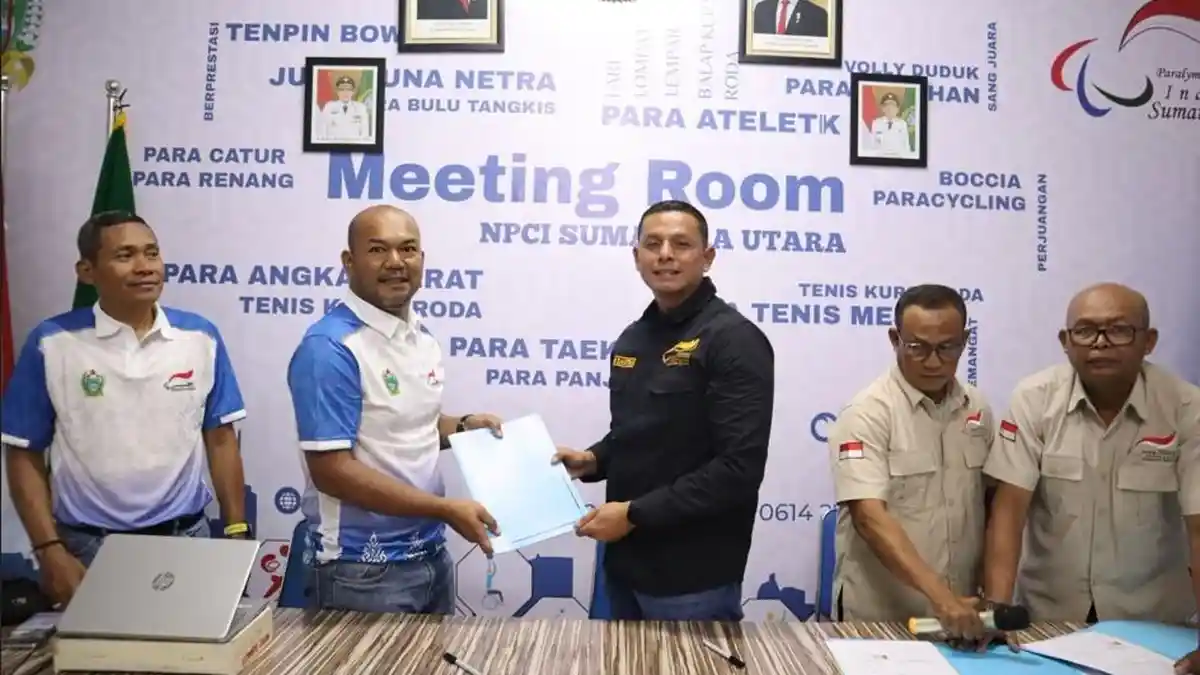 Pelatda Persiapan Peparnas 2028, NPC Sumut Teken MoU dengan 20 Pelatih