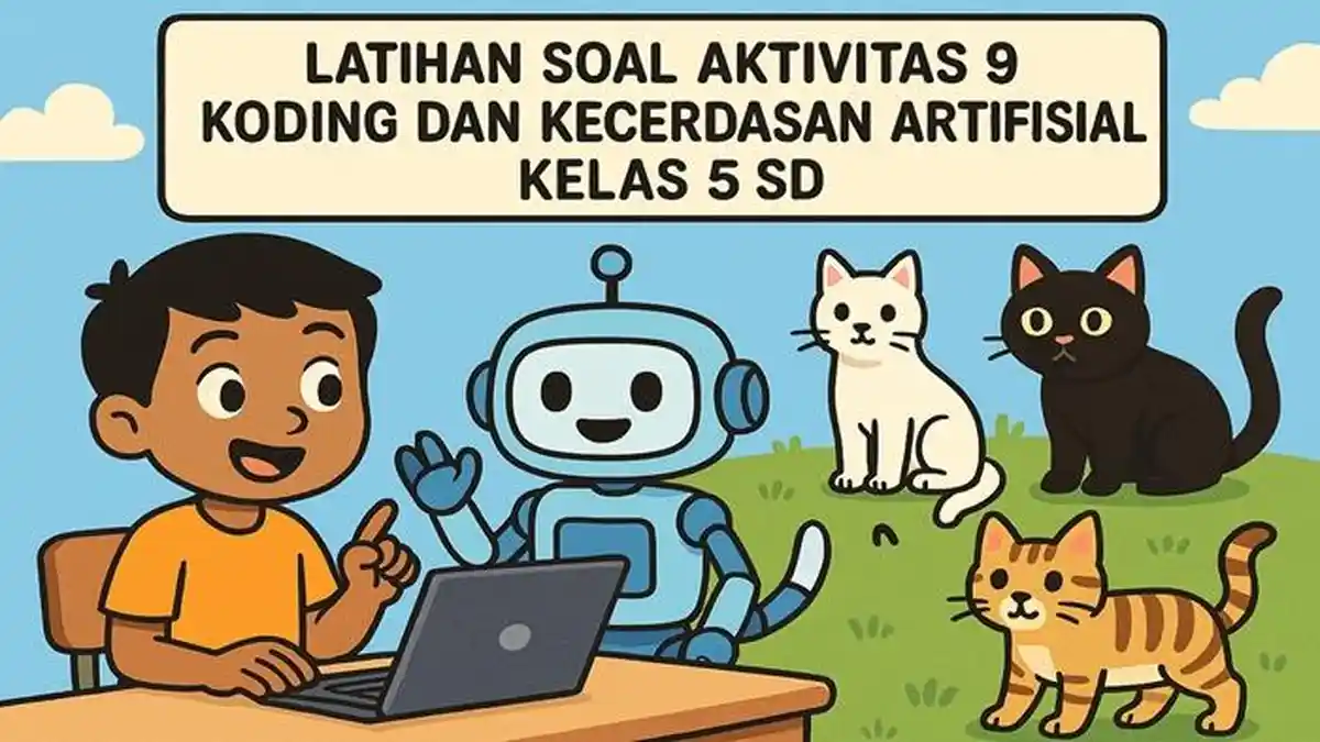 Latihan Soal Aktivitas 9 Koding dan Kecerdasan Artifisial Kelas 5 SD Halaman 165-166