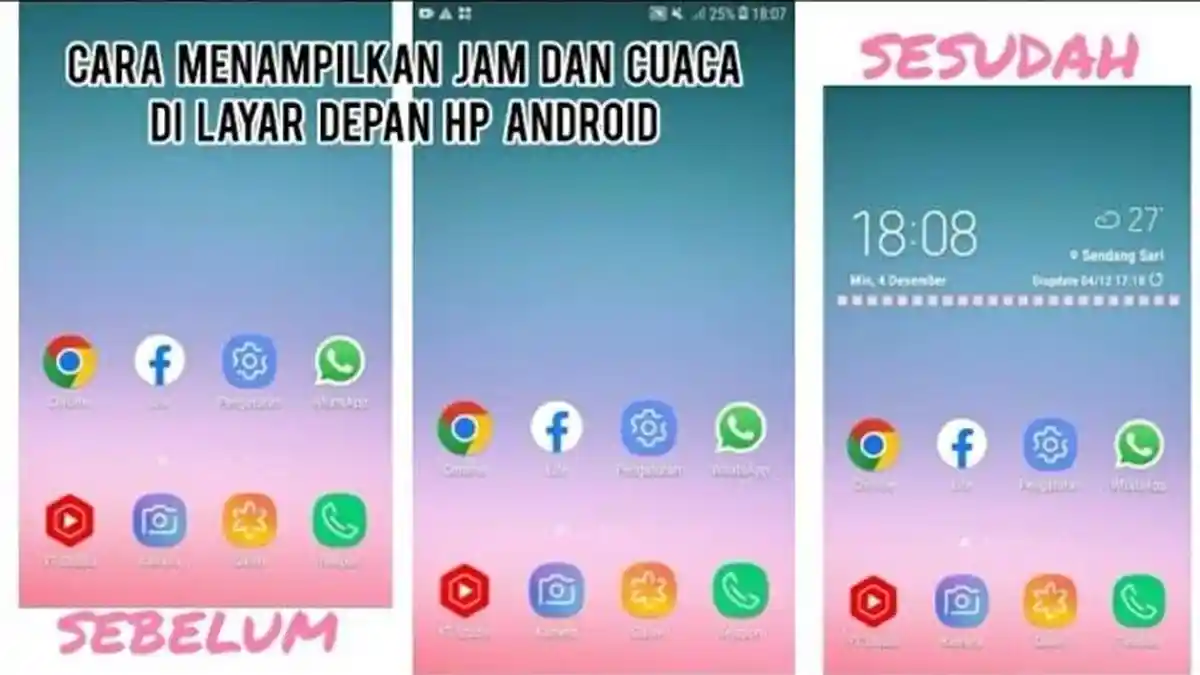Cara Menampilkan Jam dan Cuaca di Layar Depan HP Android dengan Mudah