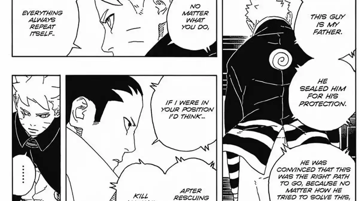 Link Spoiler Manga Boruto Two Blue Vortex Chapter 7: Alasan Boruto Tak Jadi Jujur Kepada Shikamaru