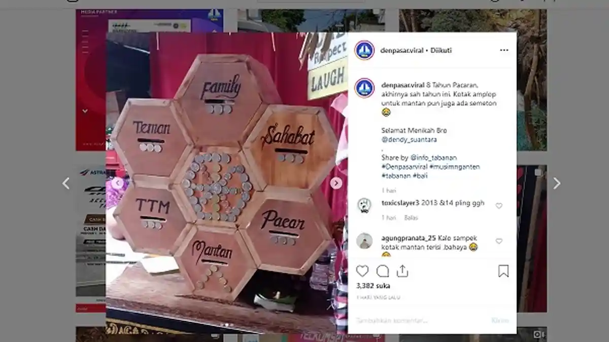 POPULER - Viral, Kisah Pasangan Asal Bali Siapkan Kotak Amplop Khusus Mantan, TTM, Hingga Pacar