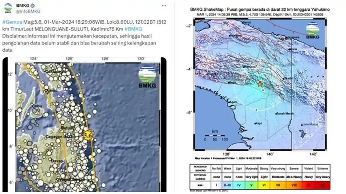 Gempa Terkini, Gempa 5.6 Magnitudo di Melonguane Sulawesi Utara, Ini Penjelasan BMKG
