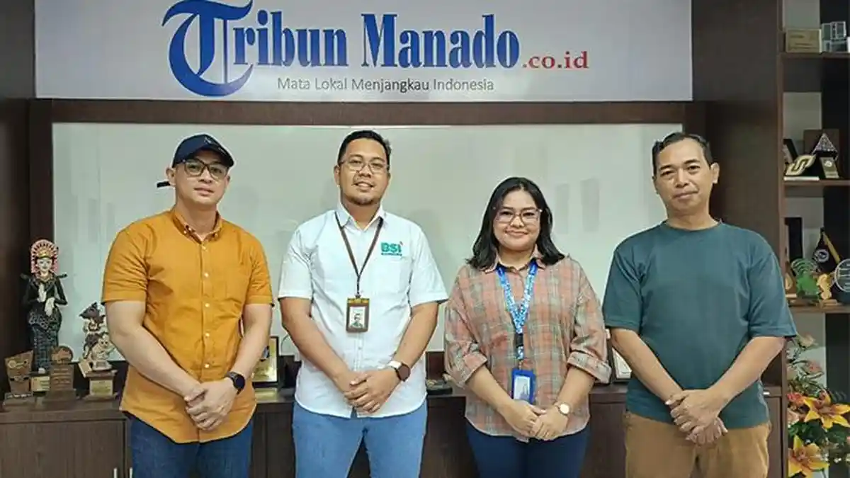 Pimpinan BSI Manado Megamas Berkunjung ke Kantor Tribun